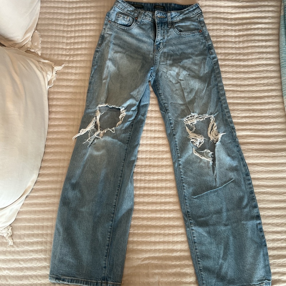 Wild Fable High Rise Distressed Jeans in Blue